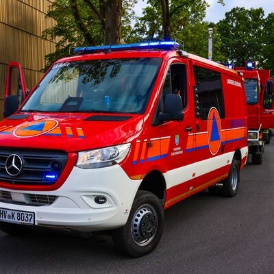 Bild vergr&ouml;&szlig;ern: Erkundungsfahrzeug bei Übung Gefahrstoffeinsatz 2